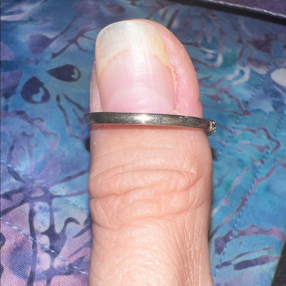 Kyanite Gemstone Sterling Silver Filigree Band Ring Size 10 - Picture 3 of 6